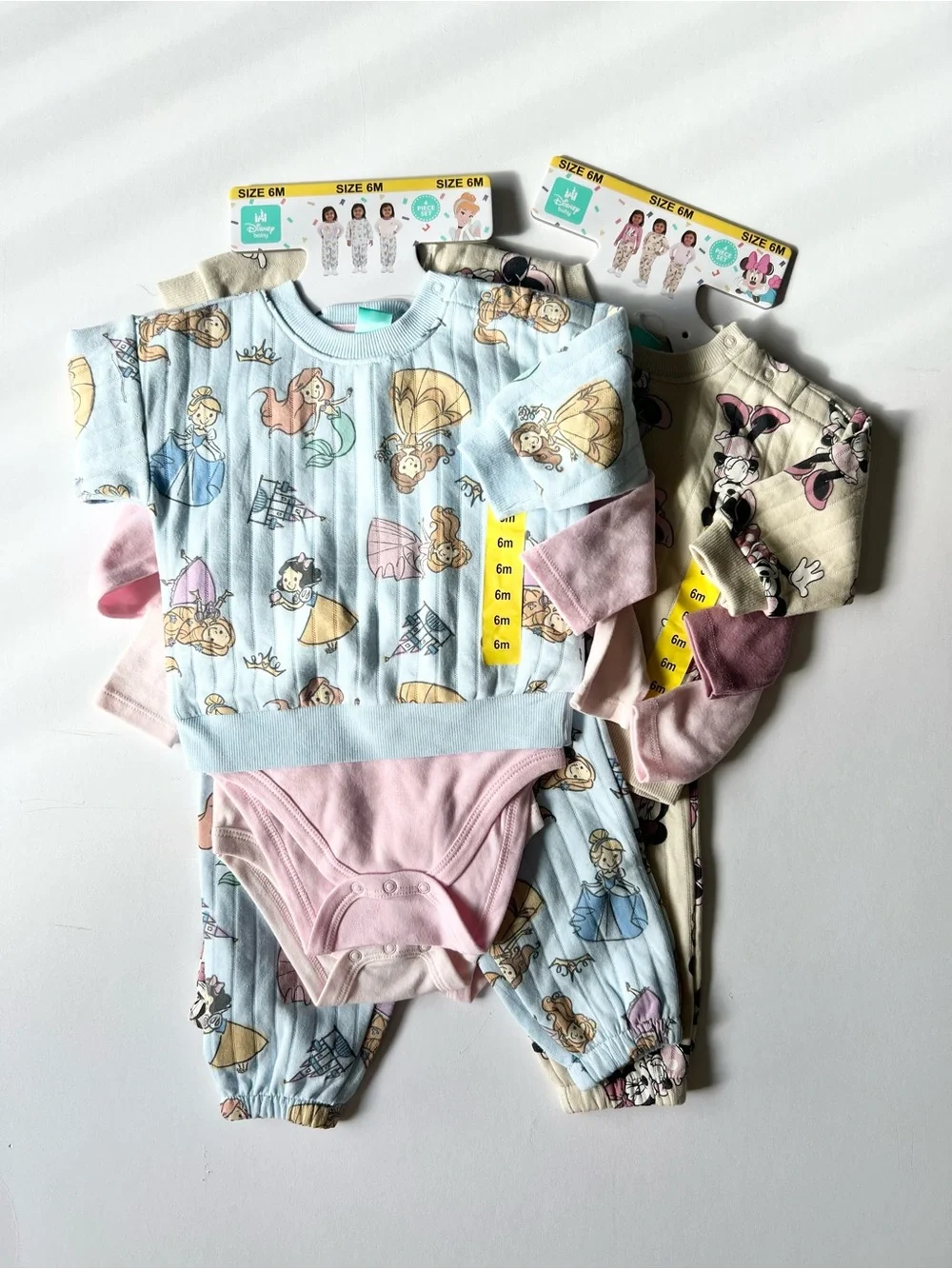 Disney Baby Girl Princess and Minnie Mouse Print Matching Sets Size 3-6 months